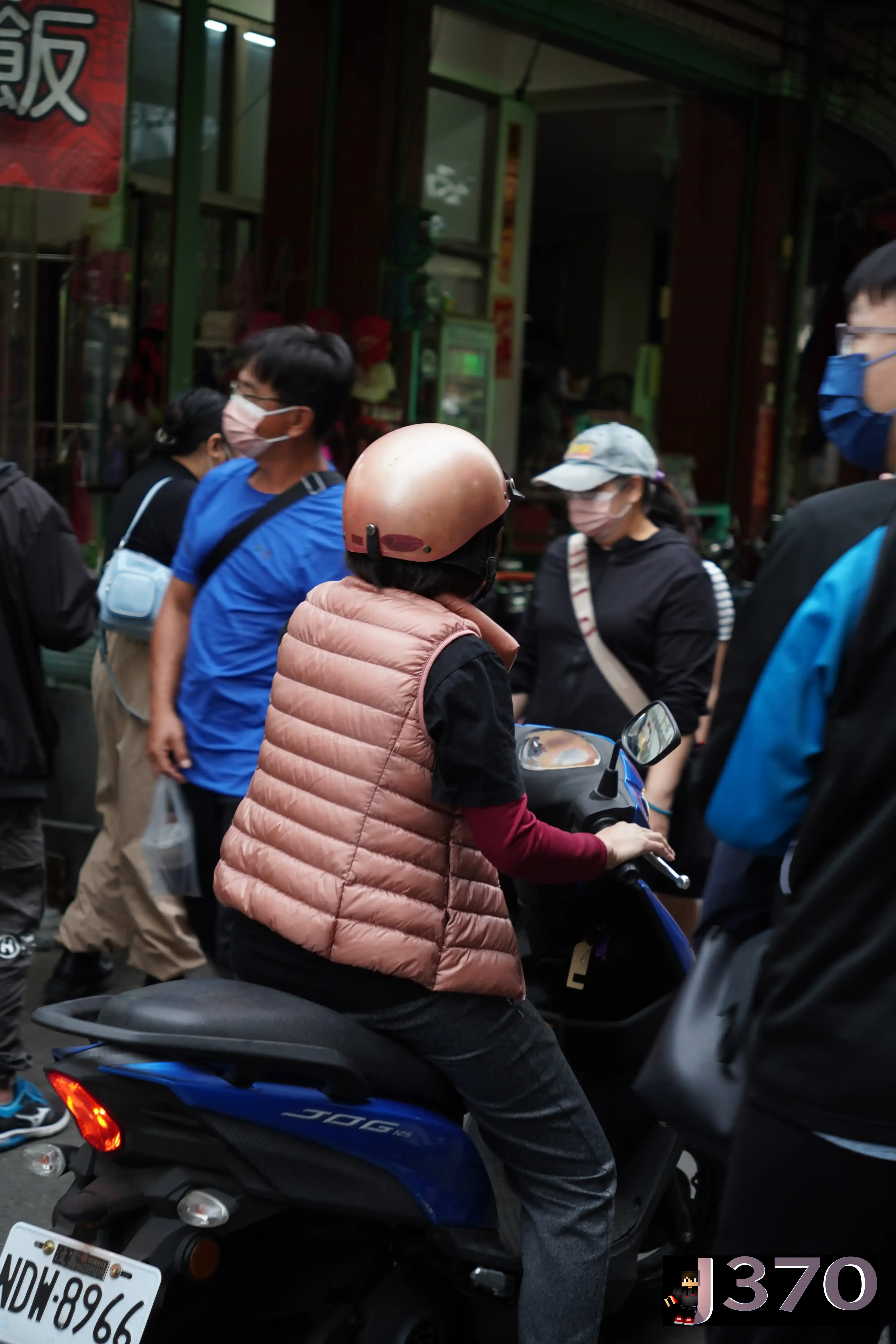 Lady on motorcycle