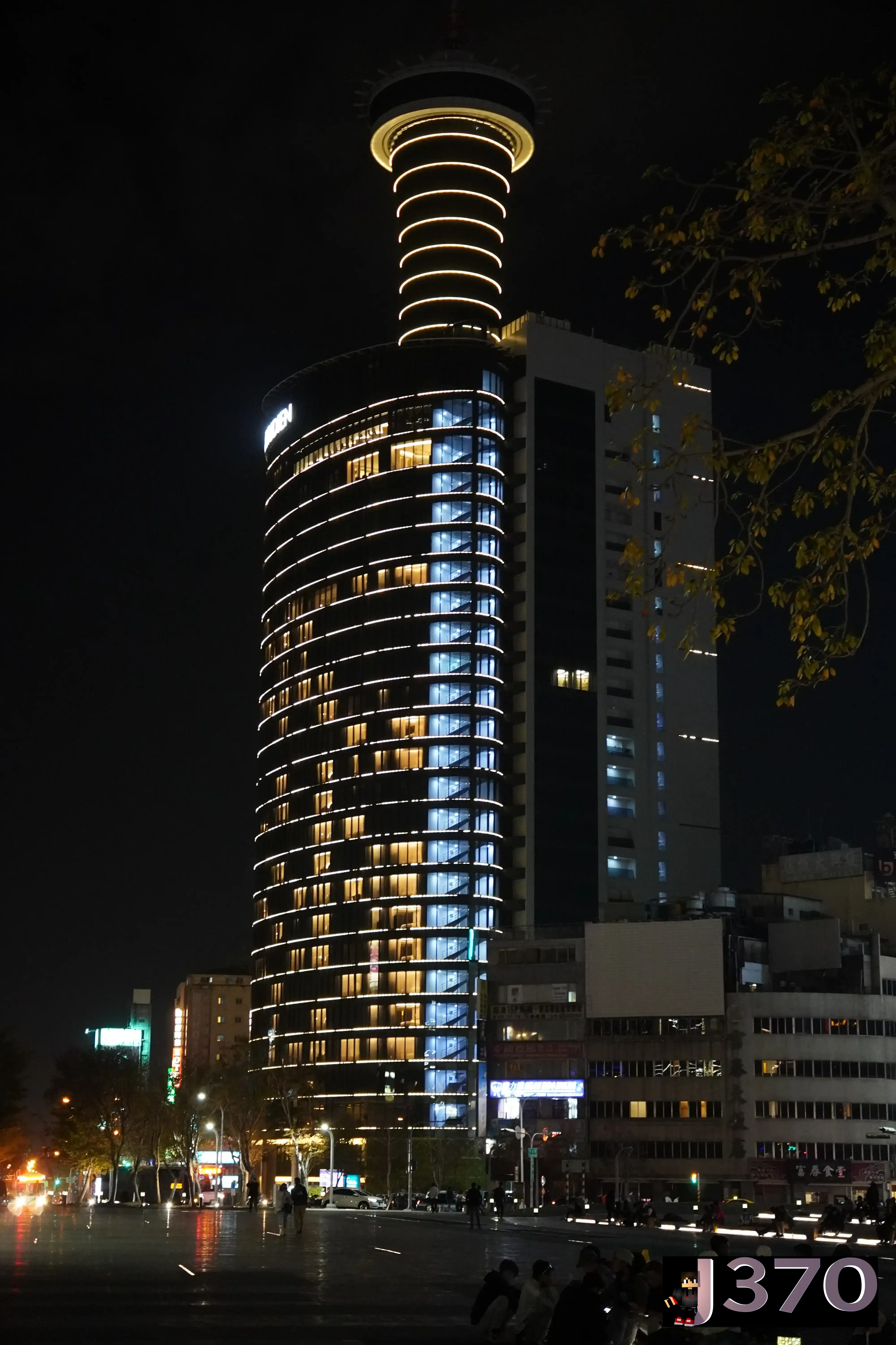 Building at night